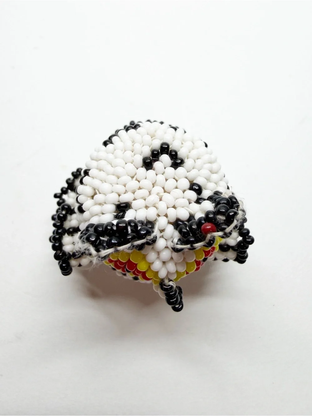Vintage Native Zuni Beaded Mini Owl Figurine